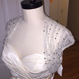 SOPHIA TOLLI Jacket only over wedding dress, Size 10 Ivory